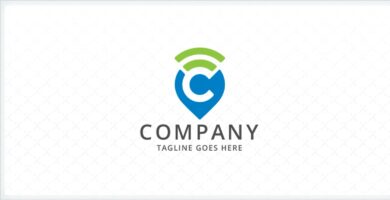 Letter C – Geo Tagging Logo