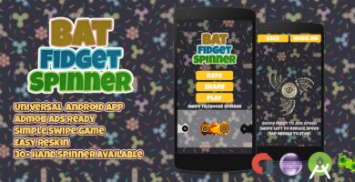 Bat Fidget Spinner – Android Game Template