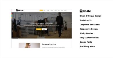 Dream – One Page Business Template