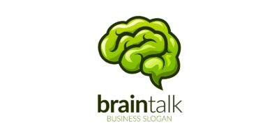 Think Green Brain Logo in Vector Format