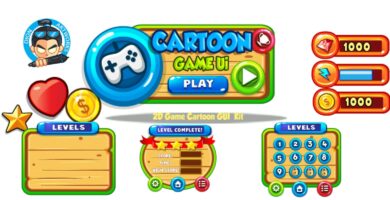 Cartoon Game Ui Set 10