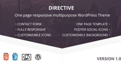 Directive – One Page Responsive WordPress Theme