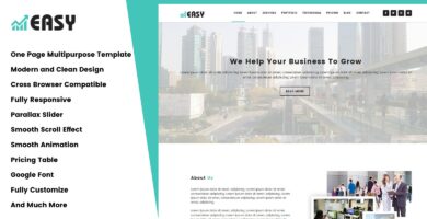 Easy – One Page HTML Business Template.