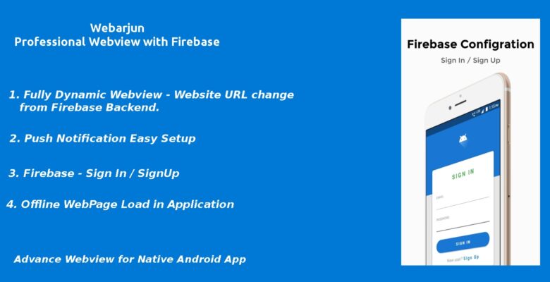 Webarjun – Android Webview App With Firebase Backe