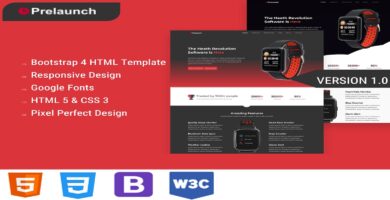 Prelaunch – App Landing Page HTML5 Template