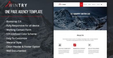 Wintry – Bootstrap Agency HTML5 Template