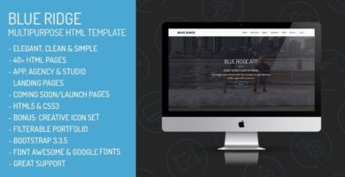 Blue Ridge – MultiPurpose Portfolio HTML Template