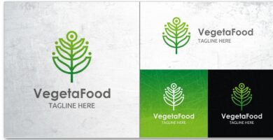 Vegetarian Food – Logo Template