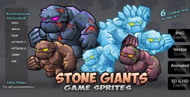Stone Giants Game Sprites