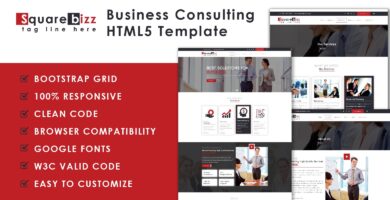 Square Bizz – Consulting and Corporate Template