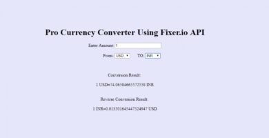Real Time Currency Converter PHP Script