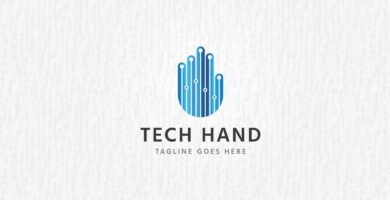 Tech Hand Logo Template