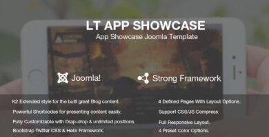 LT App Showcase – Joomla Template