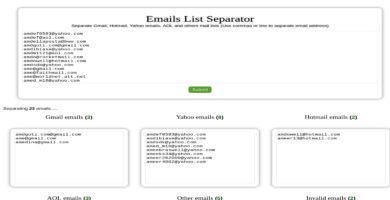 Email List Separator Script