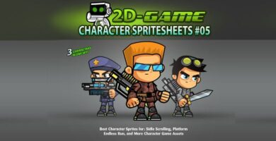 Soldiers 2D Game Character SpriteSheets 05
