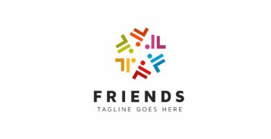 Friends F Letter Logo