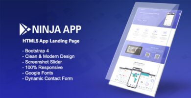 Ninja App – App Landing Page HTML