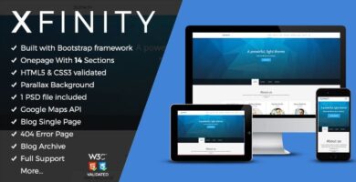 XFinity – Onepage Multipurpose HTML5 Theme