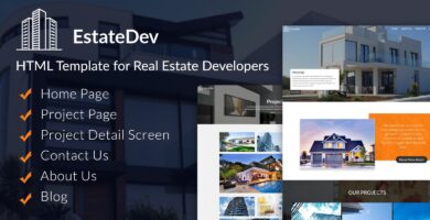 EstateDev – HTML Template for Real Estate