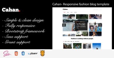 Cahan – Fashion Blog HTML Template