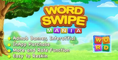 Word Swipe Puzzle Mania – iOS App Template