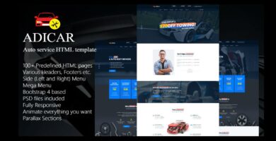 AdiCar – Auto Service HTML Template