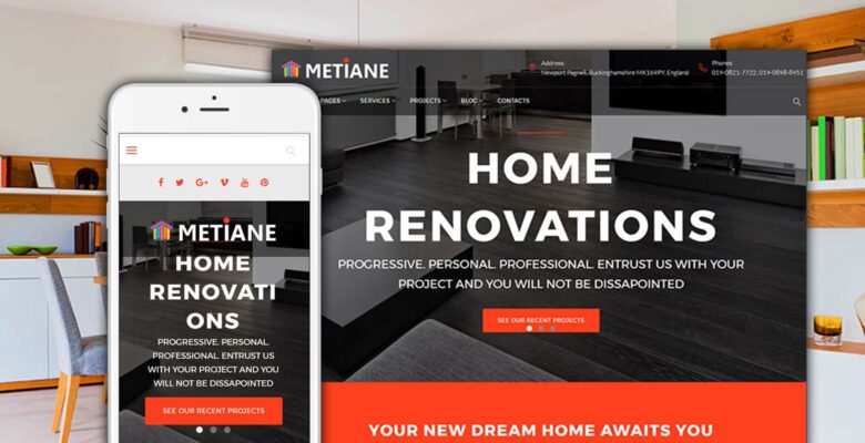 Metiane – Interior Design WordPress Theme