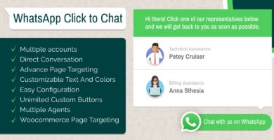WhatsApp Click To Chat Plugin For WordPress