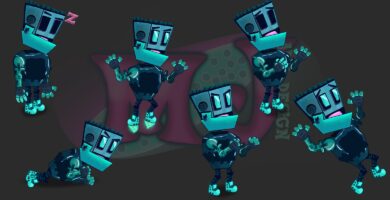 2D Game Robot Character