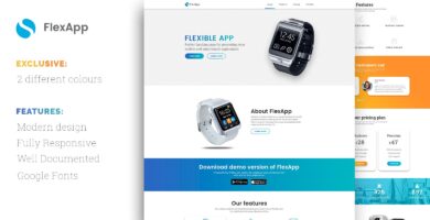 FlexApp – HTML Landing Page Template