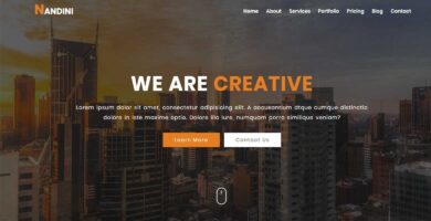NANDINI – One Page Business html Template