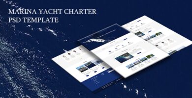 Marina Yacht Charter  – PSD Template