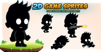 Shadow kid 2D Game Character Sprites