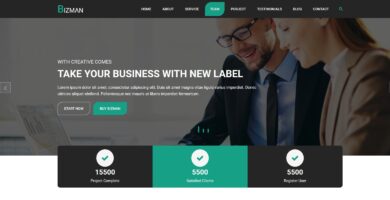 Bizman – Onepage Business Personal HTML Template