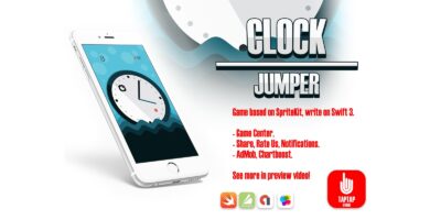 Clock Jumper – iOS Xcode Game Template