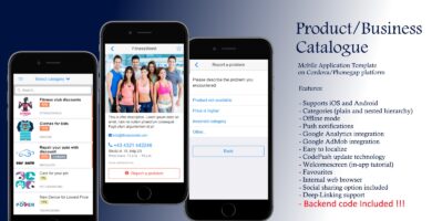 Product Catalog And Backend – Cordova App Template