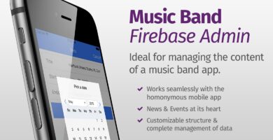 Music Band Firebase Admin – Ionic Admin App UI