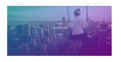 Resume Web Template With Timeline