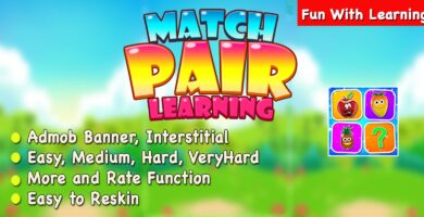 Match Pair Learning Puzzle Game – iOS App Template