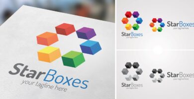 Star Boxes Logo Template