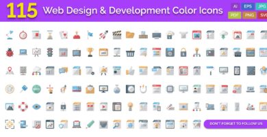 115 Web Design and Development Color Icons