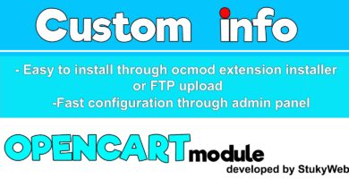 Custom Info – OpenCart Extension