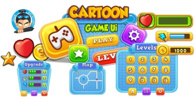 Cartoon Game Ui Set 12