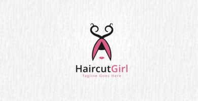 Haircut Girl – Logo Template