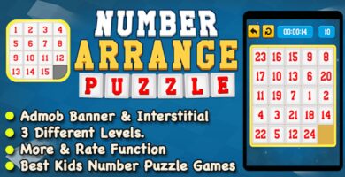 Number Arrange Puzzle Game  – iOS Source Code