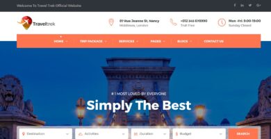 Traveltrek – Travel Agency HTML Template