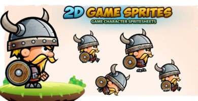 Viking 2D Game Character Sprites