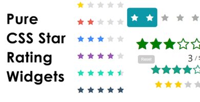 Pure CSS Star Rating Widgets