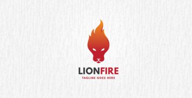 Lion Fire – Logo Template