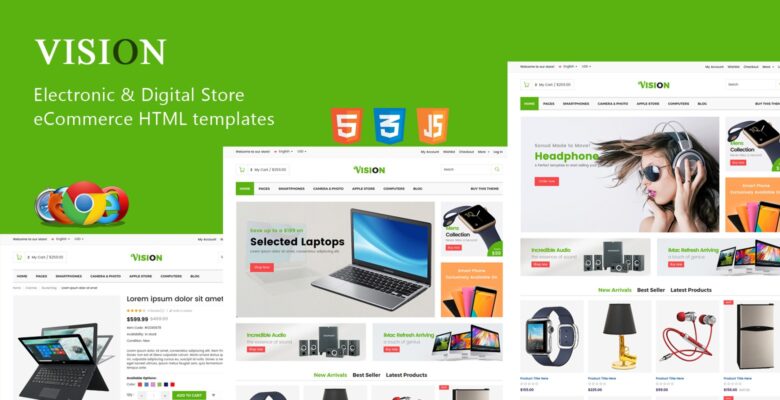 Vision – Electronic Digital Store HTML Template